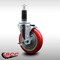 Service Caster 5'' SS Red Poly Swivel 1-1/8'' Expanding Stem Caster with Brake SCC-SSEX20S514-PPUB-RED-TLB-118 - alternate 2